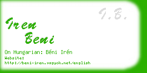 iren beni business card