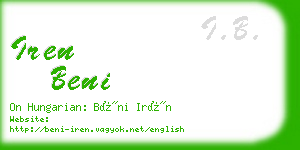 iren beni business card